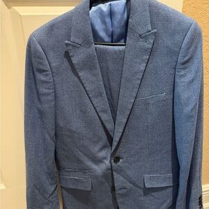 Original Penguin Textured Blue Blazer